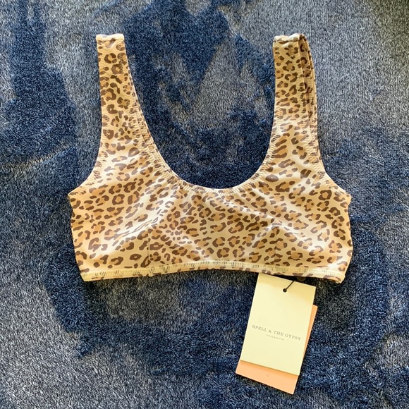 Spell leopard scoop crop XXS - Picture 2 of 4